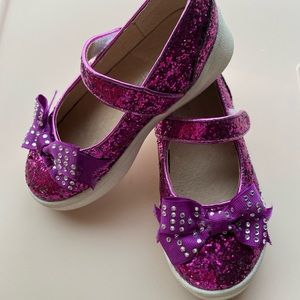 Chasing Fireflies Purple Glitter Toddler Shoes 9.5